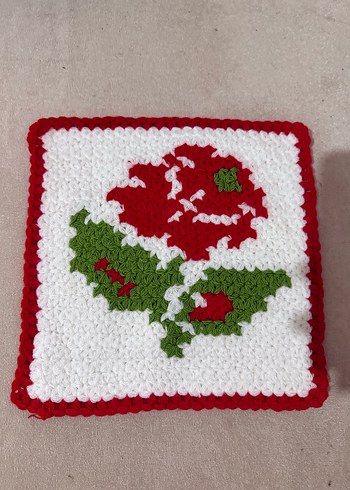 Kırmızı Gül Desenli Renkli Banyo lifi - Görsel 2