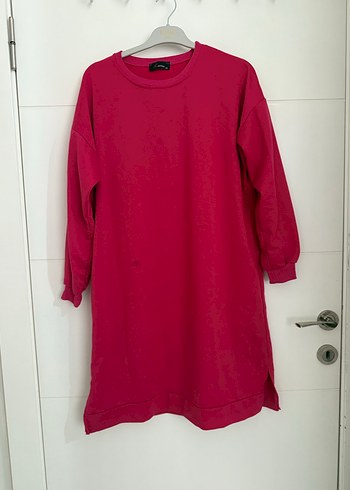 Pembe Uzun Kollu Salaş Tunik - Görsel 2