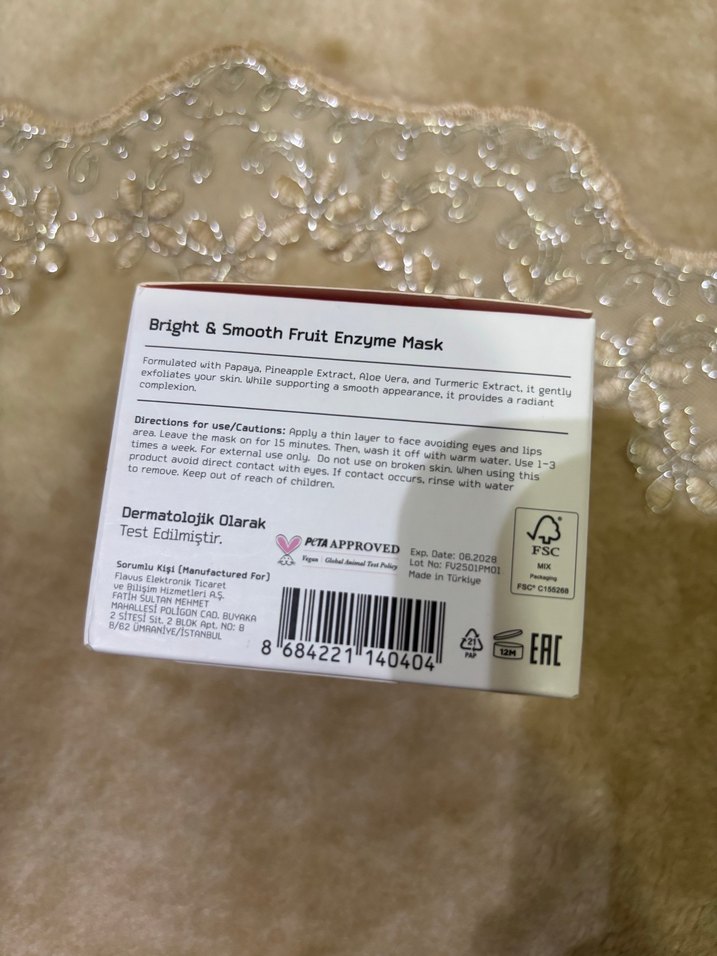 Bright & Smooth Meyve Enzim Maskesi - Görsel 2