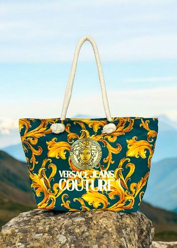 Prada Siyah Pamuklu Fermuarlı Plaj Çantası - Görsel 4