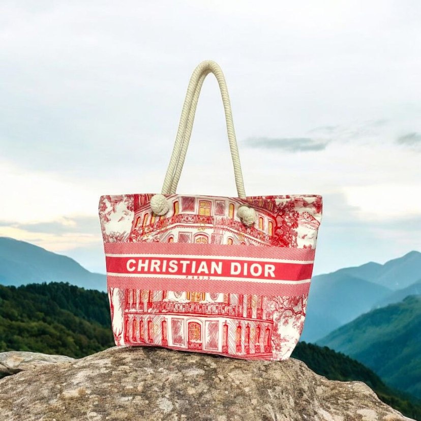 Prada Siyah Pamuklu Fermuarlı Plaj Çantası - Görsel 2