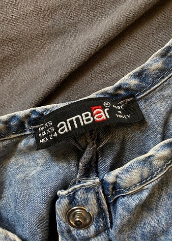 Kadın Kemerli Denim y2k Tulum - Görsel 2