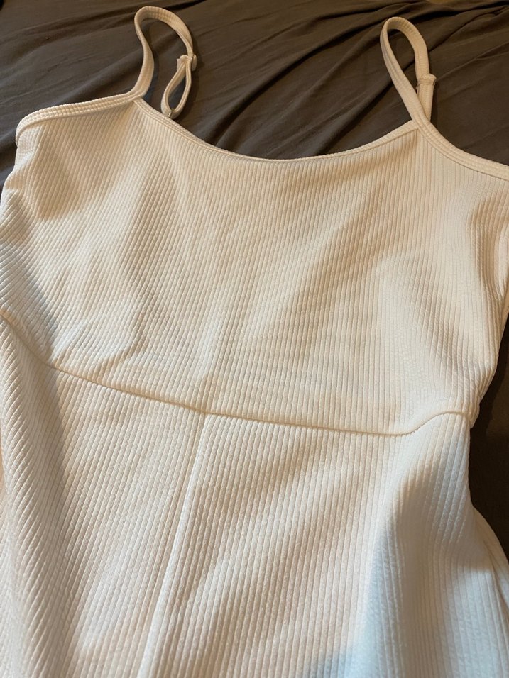 Beyaz İnce Askılı Kadın Tulum - Görsel 3