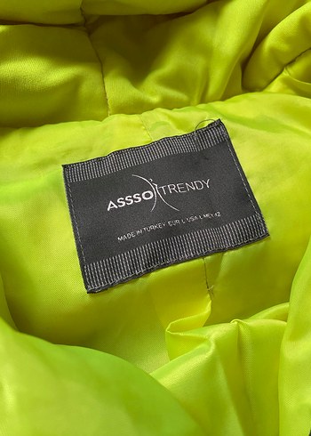 Kapüşonlu y2k reflektör pinterest neon mont - Görsel 3