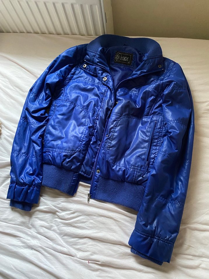 XSIDE y2k rugan şişme gotik motorcu mont - Görsel 2