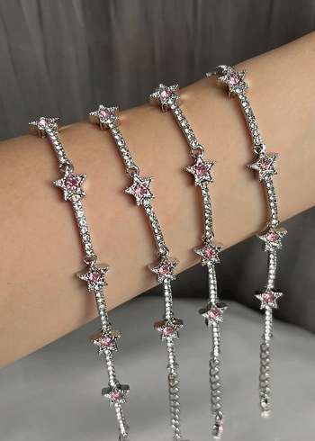 Çelik Pandora Model Zirkon Gökyüzündeki Yıldız Bilekliği - Görsel 4