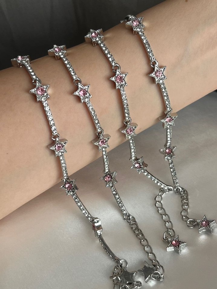 Çelik Pandora Model Zirkon Gökyüzündeki Yıldız Bilekliği - Görsel 2