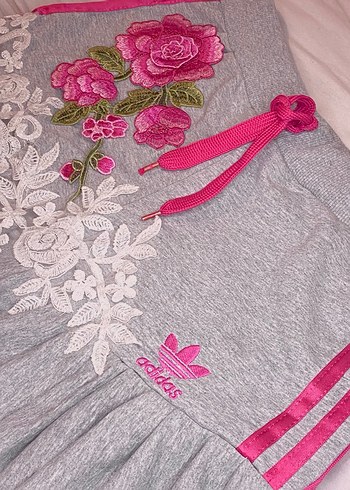 Adidas fairycore spor çiçekli lolita mini etek y2k coquette - Görsel 2