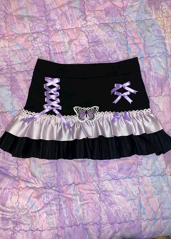 Gotik Fairycore lolita coquette Mini Etek y2k - Görsel 2