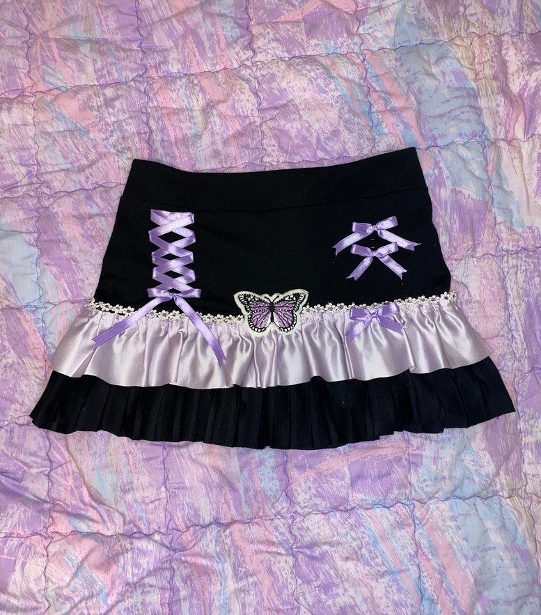 Gotik Fairycore lolita coquette Mini Etek y2k - Görsel 3