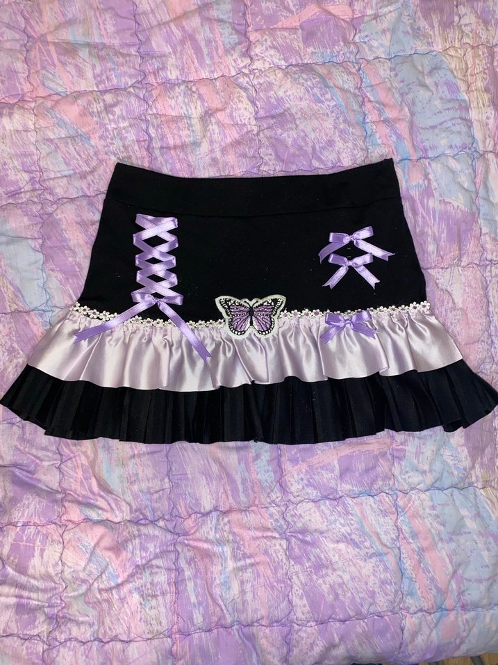 Gotik Fairycore lolita coquette Mini Etek y2k - Görsel 2