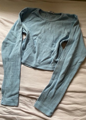 Zara Fitilli lolita crop bebe mavisi - Görsel 2