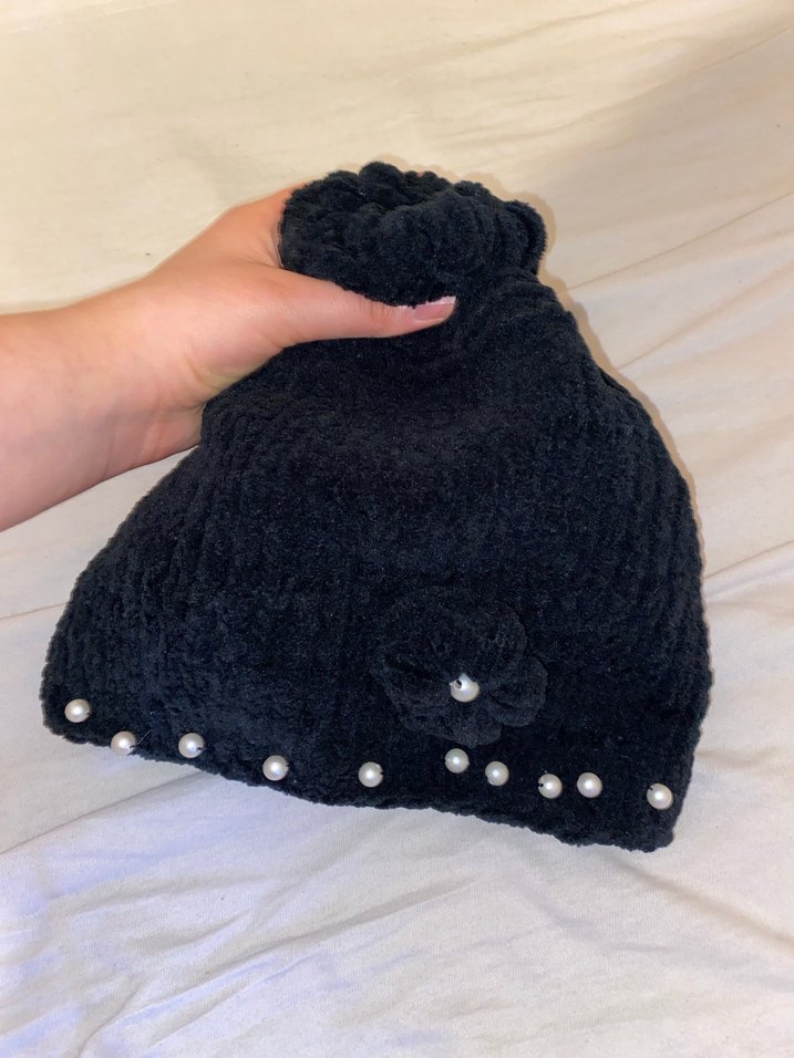 Peluş gotik vintage y2k incili bere - Görsel 3