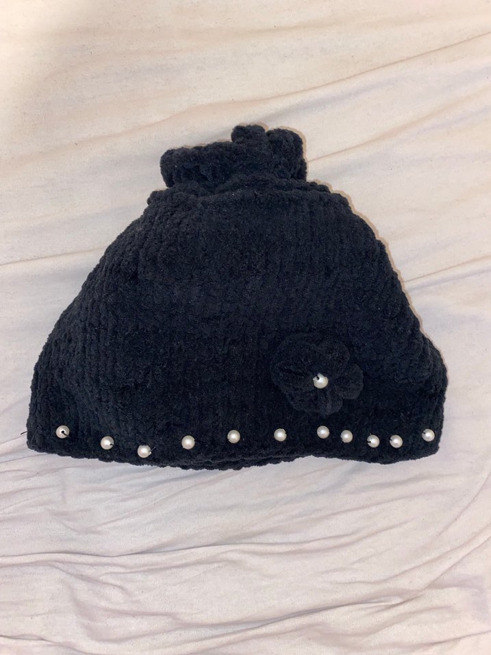 Peluş gotik vintage y2k incili bere - Görsel 2