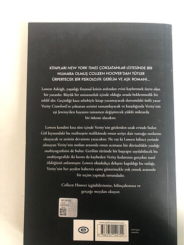  Beden Verity Colleen Hoover kitap