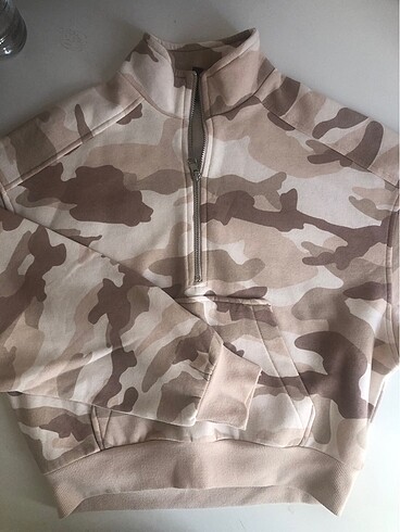 H&M HM sweatshirt kısa fermuarlı hiç giyilmedi