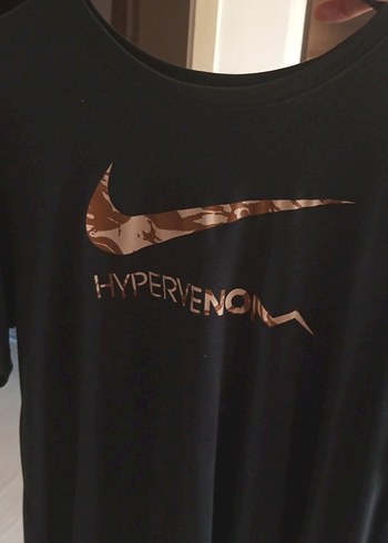 Nike Siyah Oversize Baskılı Hamile Tişört