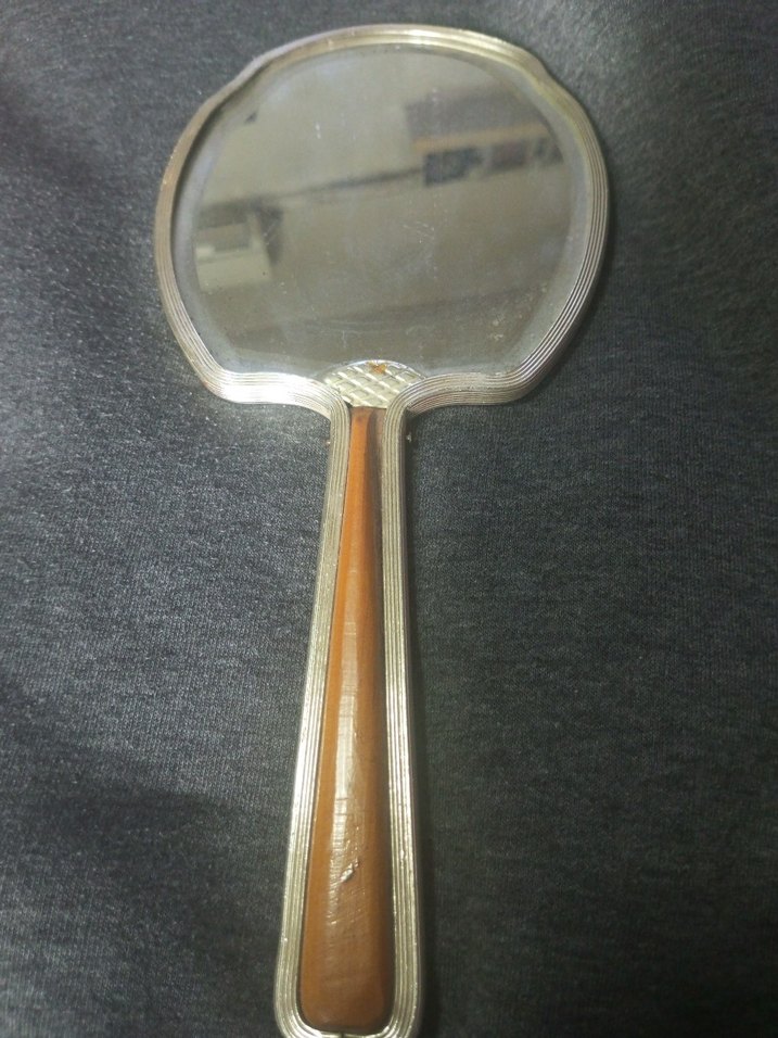 Parlak Bej El Aynası ANTİKA - Görsel 2