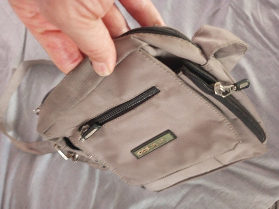 Bej Erkek Omuz Çantası Fermuarlı - Görsel 2