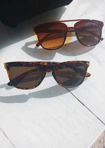 Şeffaf Kahverengi Retro Kadın Güneş Gözlüğü - Görsel 6