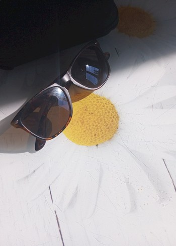 Şeffaf Kahverengi Retro Kadın Güneş Gözlüğü - Görsel 3