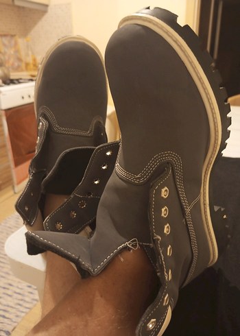 Gri Bağcıklı Erkek Street Style Bot SON FİYAT 400 - Görsel 6