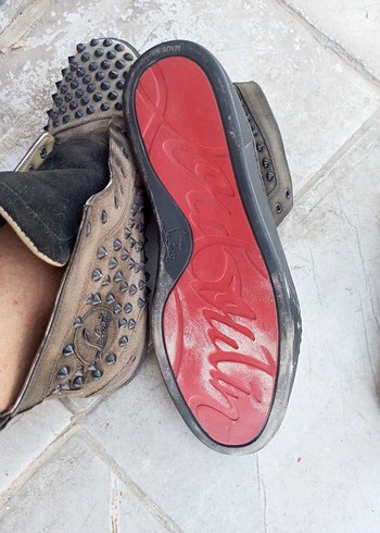 2K Christian Louboutin Erkek Süet Rock Punk Ayakkabı