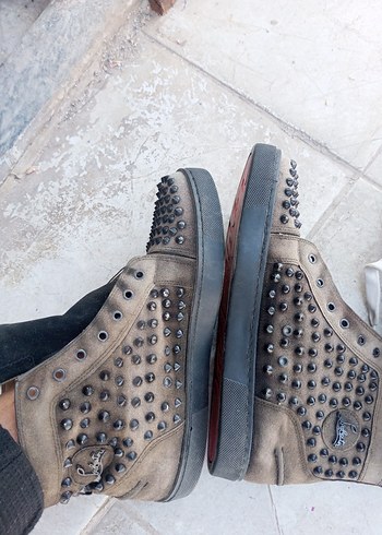 Christian Louboutin Erkek Süet Rock Punk Ayakkabı