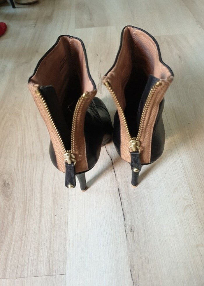 Deri  gercek . Az kulanilmis Zara ince topuklu ayakkabi - Görsel 5