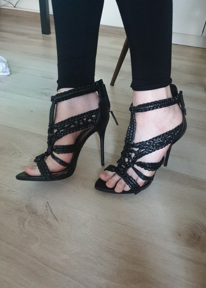 Zara topuklu acik ayakkabi  - Görsel 2