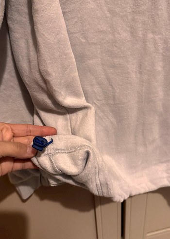 Gri Kadın Fermuarlı Sweatshirt - Görsel 3