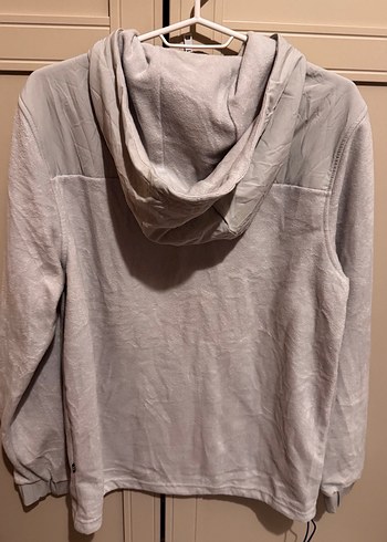 Gri Kadın Fermuarlı Sweatshirt - Görsel 2