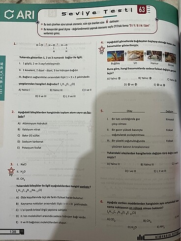 Beden Renk Kimyanin Ritmi tyt test kitabi