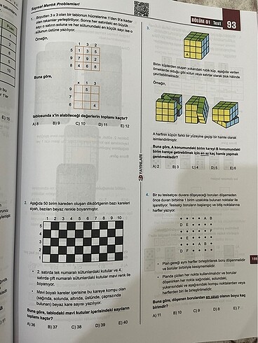  Beden Renk 3D tyt matematik test kitabı