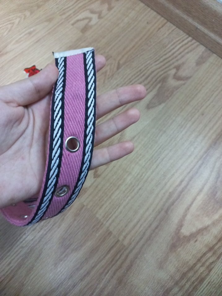 Kadın Renkli Şeritli Pembe Kemer - Görsel 3