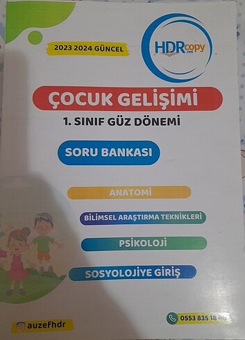Auzef çocuk gelişimi 1.sinif güz dönemi 2024