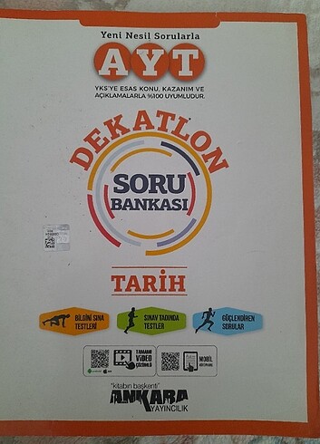 Ankara yayınları Dekatlon ayt tarih soru bankası 