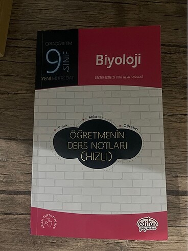 9.sınıf biyoloji ders notları kitabı