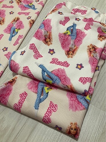 8 Yaş Beden pembe Renk Kız Çocuk Fitilli Tayt
