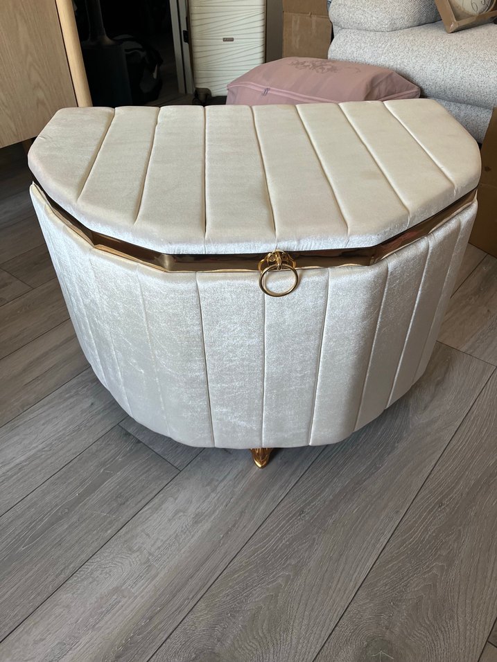 Beyaz Kadife Makyaj Organizer Seti - Görsel 3