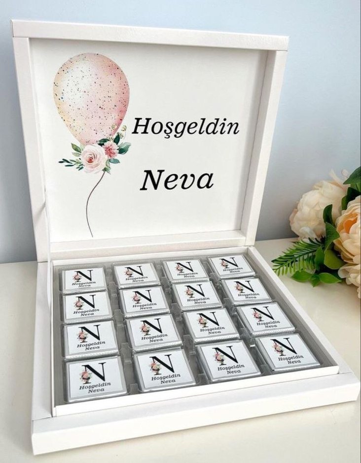 Kişiye özel madlen Çikolata Kutusu, hediye çikolata kutusu - Görsel 2