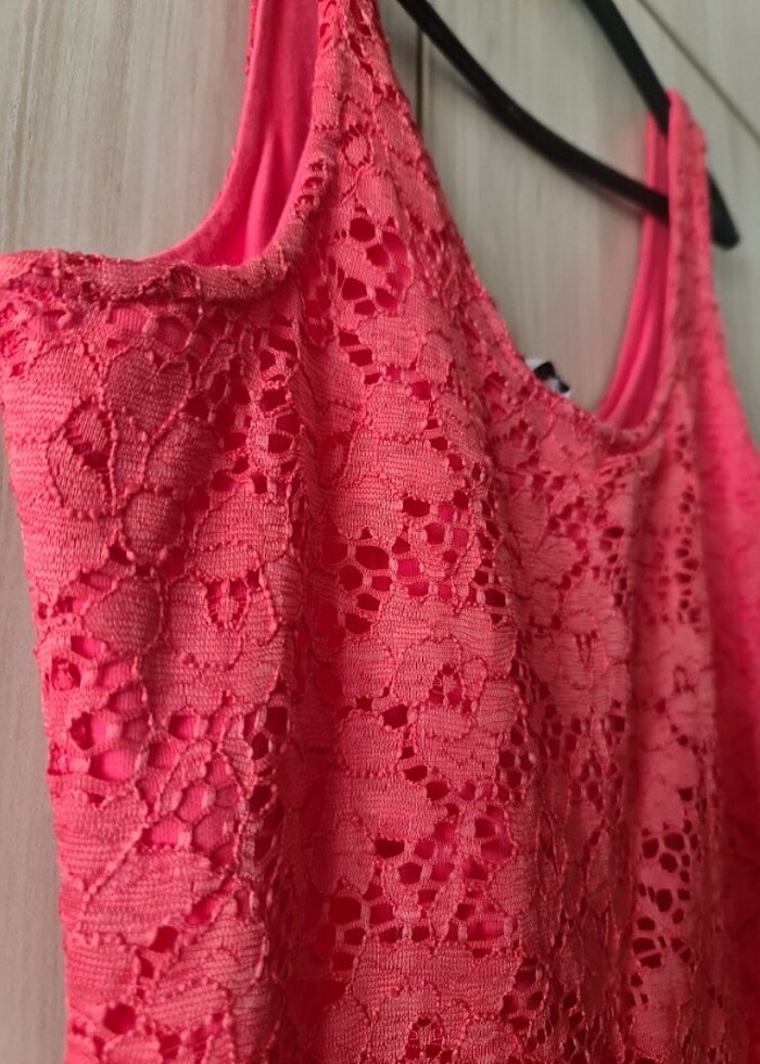 Dantel detaylı yavru ağzı renkli elbise - Görsel 2