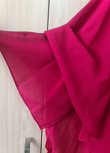 Tesettür giyim taşlı yarasa kollu bordo elbise - Görsel 8