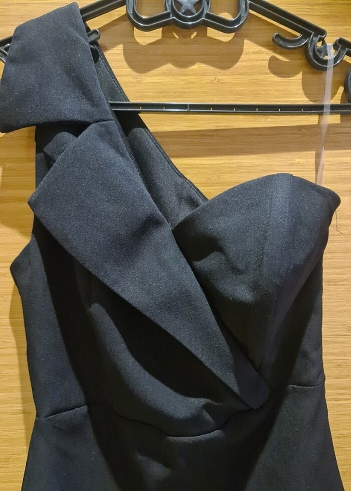 Yandan fermuarlı siyah elbise - Görsel 5