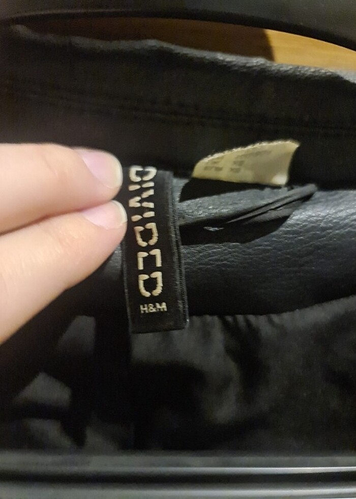 H&m Siyah deri ceket  - Görsel 4