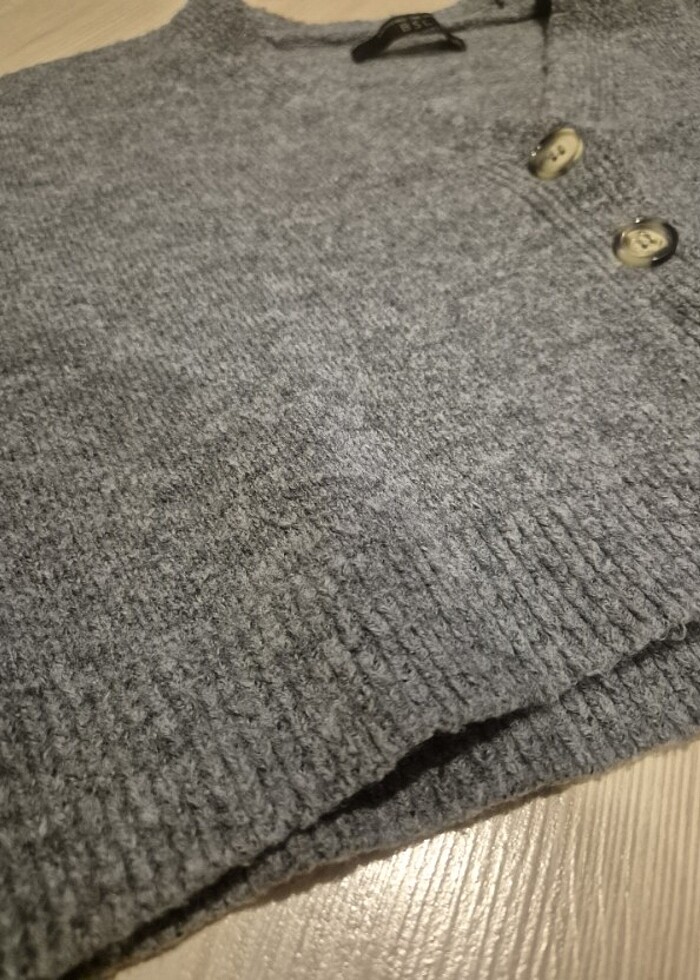 Crop oversize yumuşak triko - Görsel 5