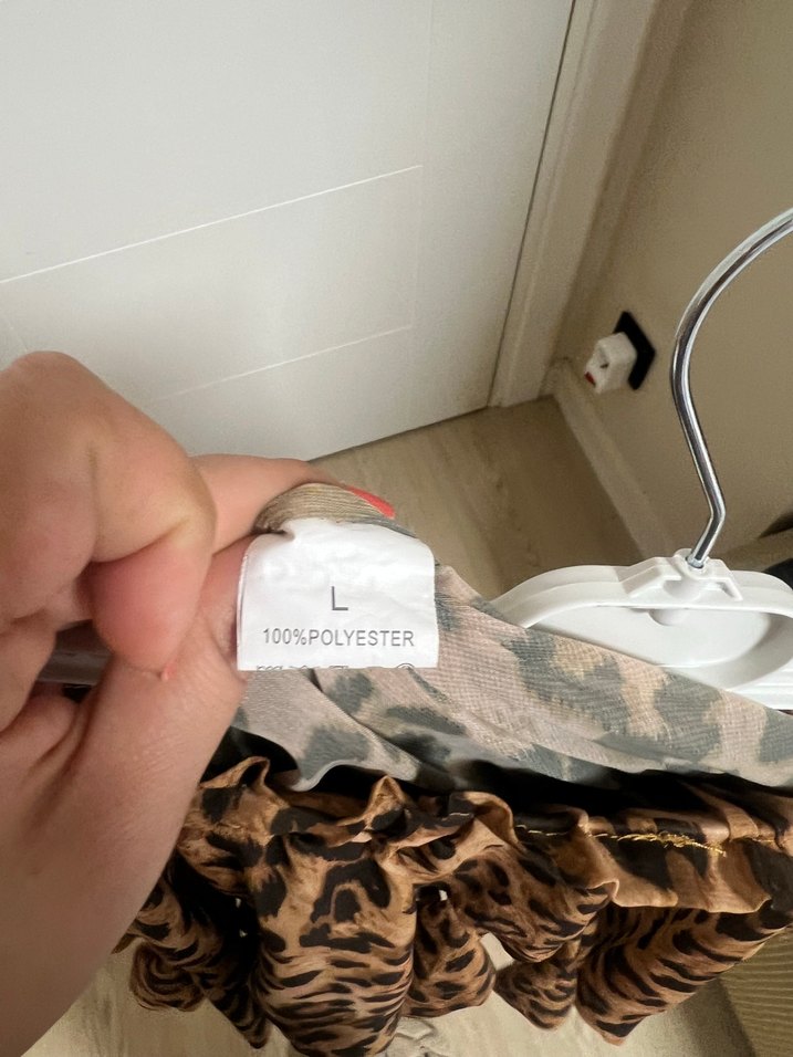 Leopar Desenli Fırfırlı Mini Etek - Görsel 5