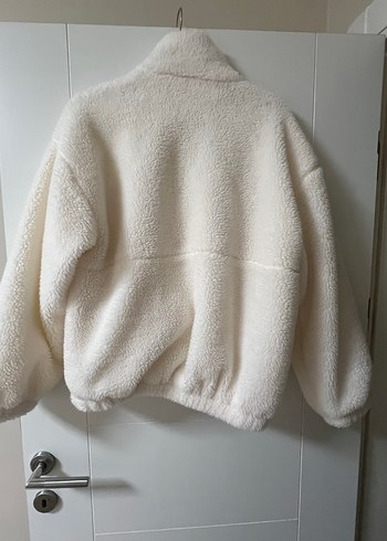 Beyaz Peluş Yumuşak Kadın Ceket - Görsel 7