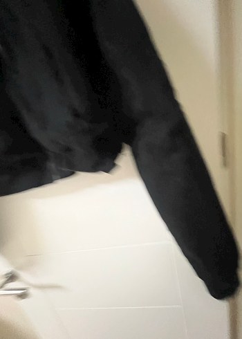 Kemerli Siyah Keten Kadın Ceket - Görsel 5