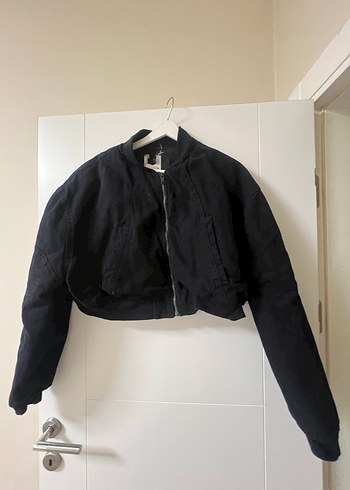 Kemerli Siyah Keten Kadın Ceket - Görsel 7